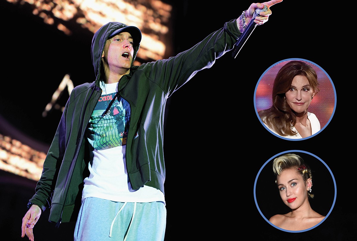Eminem cita Caitlyn Jenner e Miley Cyrus em rap (Foto: Getty Images)