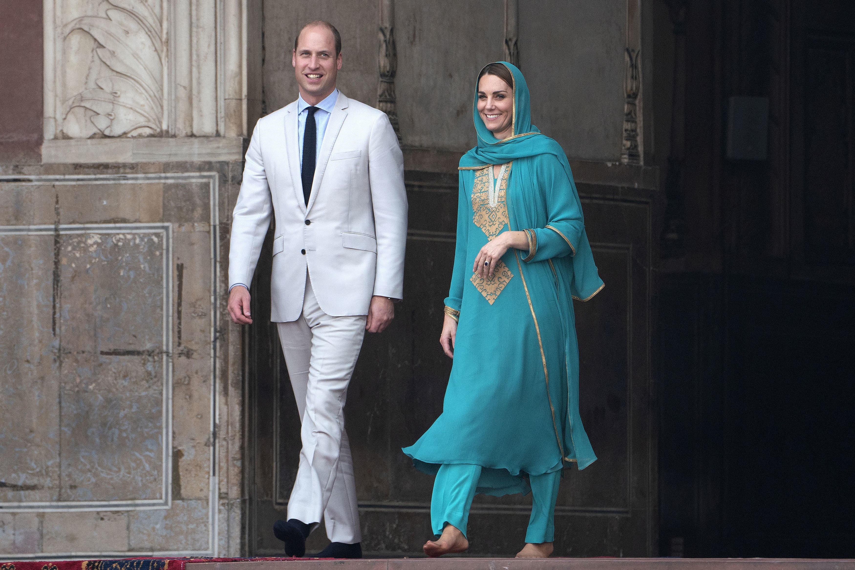 Príncipe William e Kate Middleton em visita ao Paquistão (Foto: Reprodução/Getty)