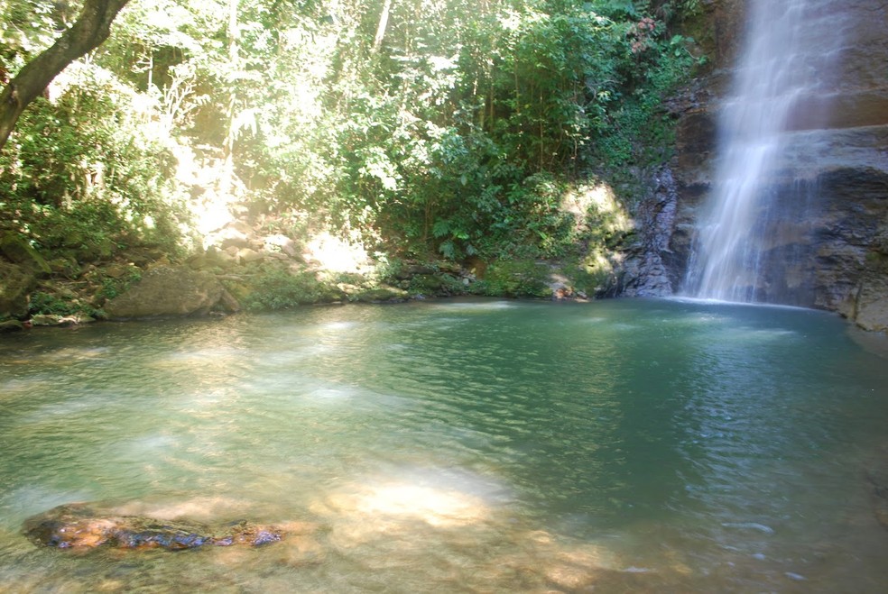 Afogamento ocorreu na Cachoeira do Marimbondo, em Chapada dos GuimarÃ£es â Foto: DivulgaÃ§Ã£o