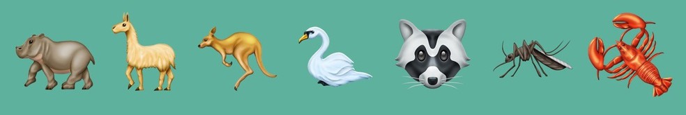 Novos emojis de animais para 2018 (Foto: Reprodução/Emojipedia)