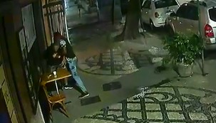Preso homem flagrado por câmera furtando cliente em restaurante
