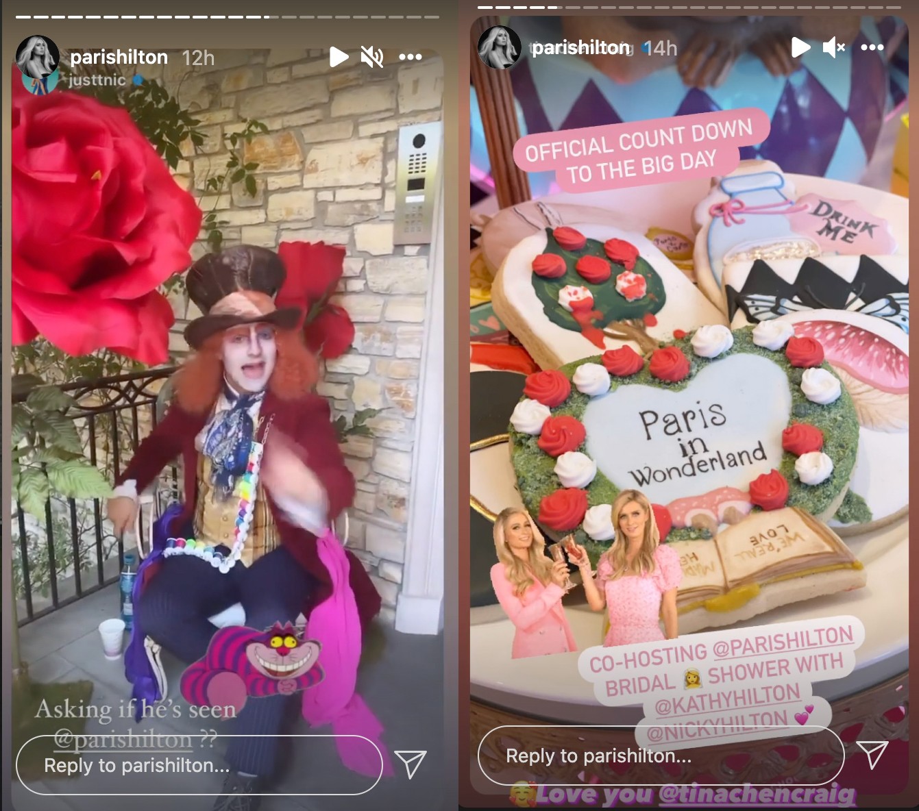 Paris Hilton organizou um chá de casamento com tema de Alice no País das Maravilhas (Foto: Reprodução / Instagram)