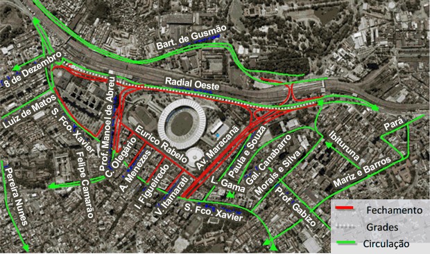 Copa das Confederações: trânsito será bloqueado na região do