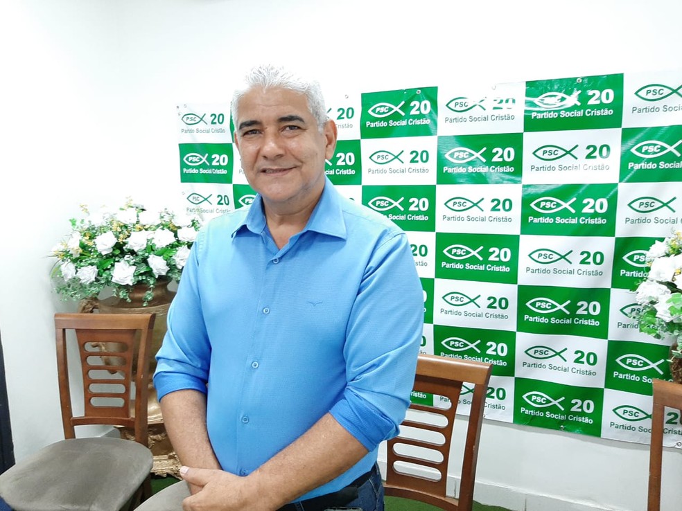 Edvaldo Soares foi o escolhido do PSC para disputar a vaga de prefeito de Porto Velho.  — Foto: Diêgo Holanda/G1
