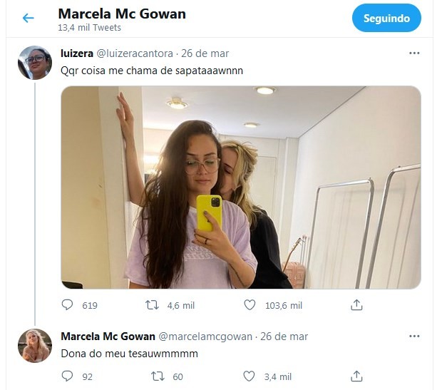 Luiza e Marcela McGowan (Foto: Reprodução/Twitter)