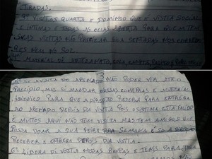Carta com a reivindicação dos presos foi entregue à Secretaria de Segurança do RN (Foto: G1/RN)