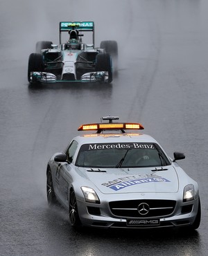 GP do Japão largada Safety car Lewis Hamilton Nico Rosberg (Foto: Getty Images)