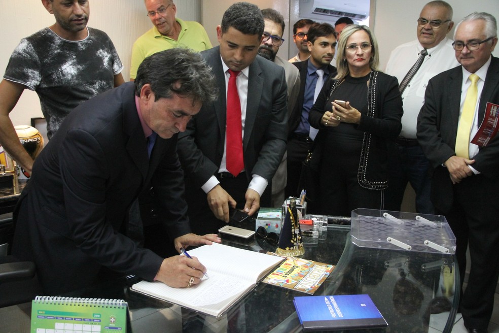 Nosman Barreiro assumiu a presidência da FPF no dia 28 de junho  (Foto: Cisco Nobre / GloboEsporte.com)