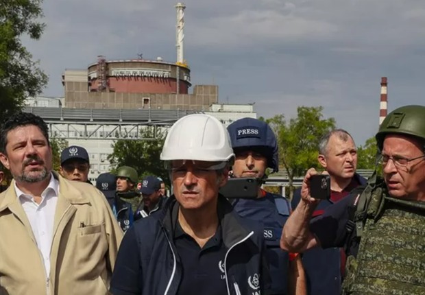 Especialistas nucleares da ONU fizeram sua primeira inspeção na usina de Zaporizhzhia na semana passada (Foto: EPA (via BBC))