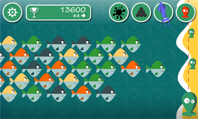 Pulpi Rescue ? um puzzle para Windows Phone onde o jogador deve eliminar peixes. (Fotos: Divulga??o/Windows Phone Store)