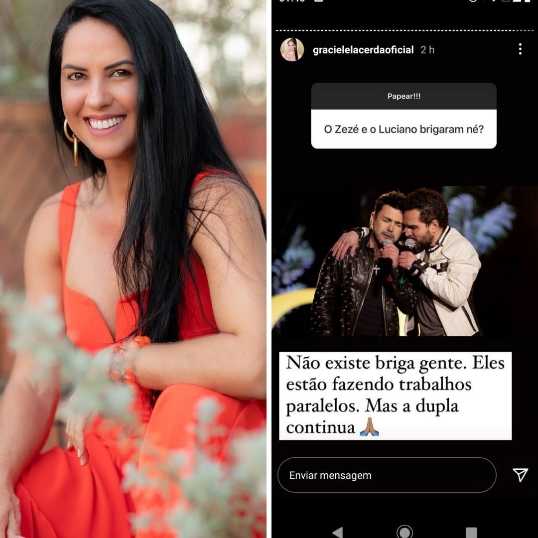 Graciele Lacerda fala sobre suposta briga entre Zezé e Luciano (Foto: Reprodução/Instagram)