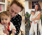 Mariana Maffei mostra Ana Maria Braga com o neto, Varuna, e posa com o menino no meio rural | Reprodução/Instagram
