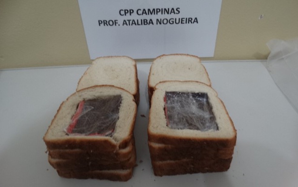 Agentes penitenciários apreendem maconha sintética dentro de pão em Campinas — Foto: Secretaria da Administração Penitenciária/Divulgação