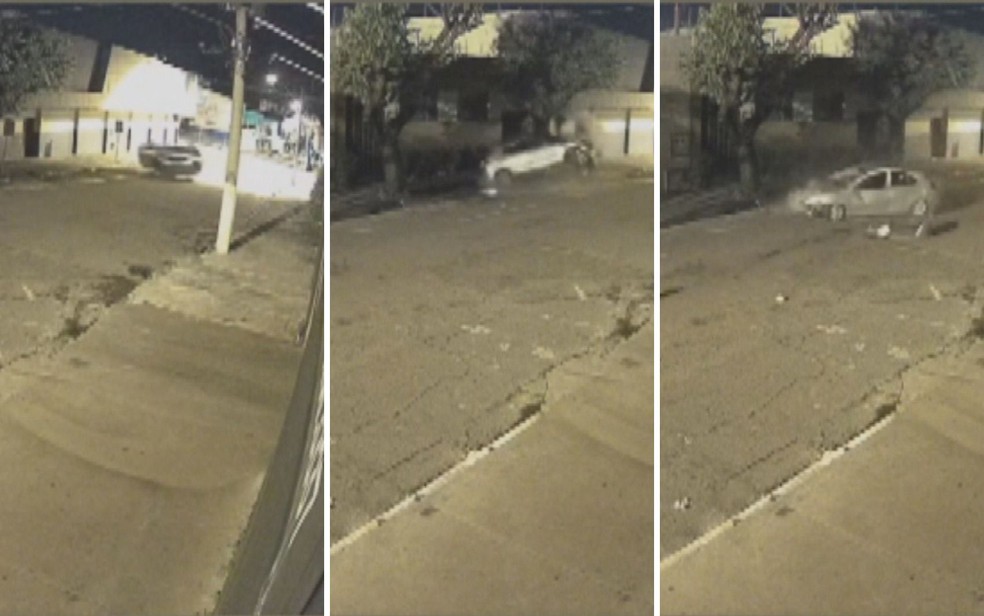 Motorista perde o controle, capota carro e abandona adolescente grávida ferida em Anápolis Goiás — Foto: Reprodução/TV Anhanguera
