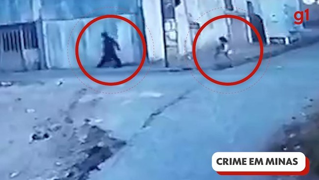 Vídeo mostra a menina Bárbara Victória sendo acompanhada por homem