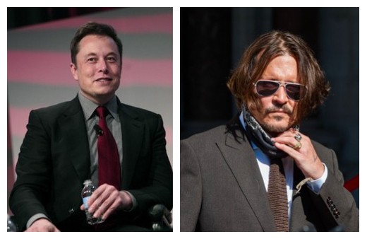 O bilionário Elon Musk e o ator Johnny Depp (Foto: Getty Images)