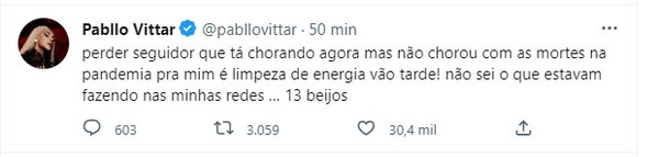 Pabllo Vittar — Foto: Reprodução/Twitter