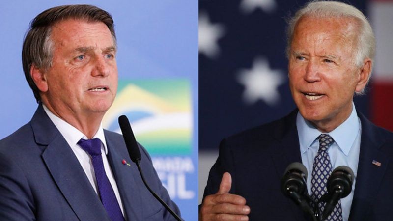 Bolsonaro e Biden nunca conversaram (Foto: Alan Santos/PR | Getty Images via BBC News)