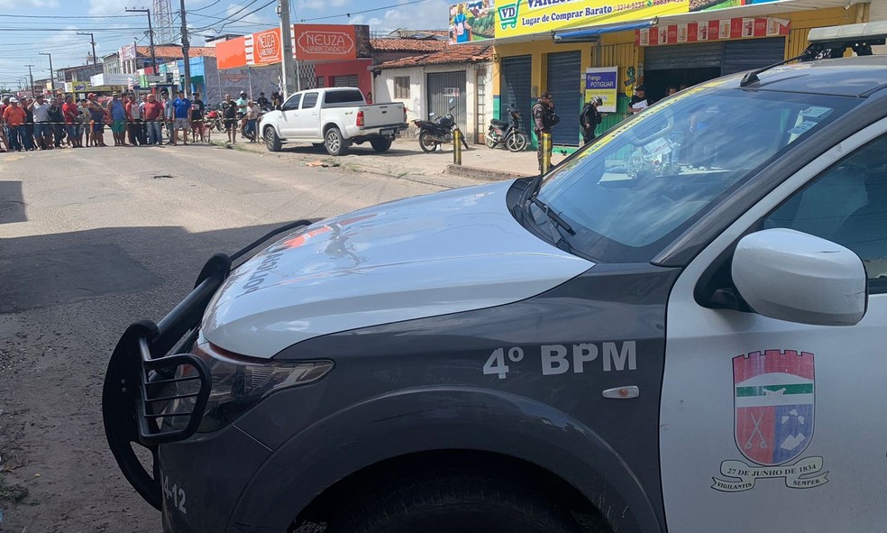 Mercado foi alvo de assalto na Zona Norte de Natal — Foto: Gustavo Brendo/Inter TV Cabugi