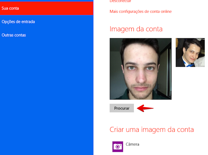 Alterando a imagem da conta de usuário do Windows 8 (Foto: Reprodução/Helito Bijora) 