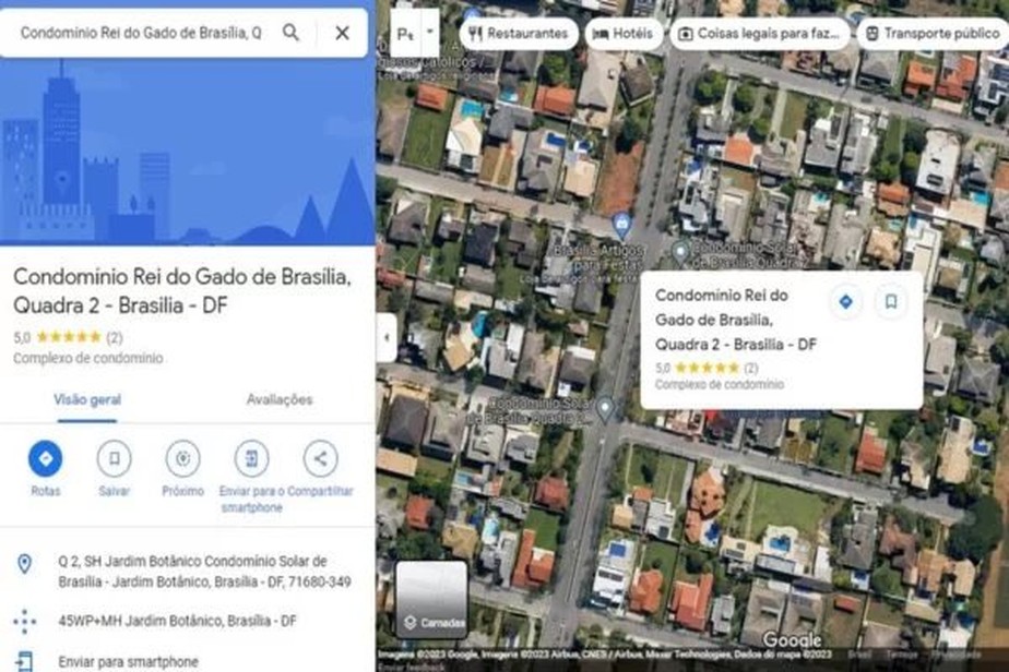 Condomínio de Bolsonaro foi renomeado para 'Rei do Gado' no Google Maps
