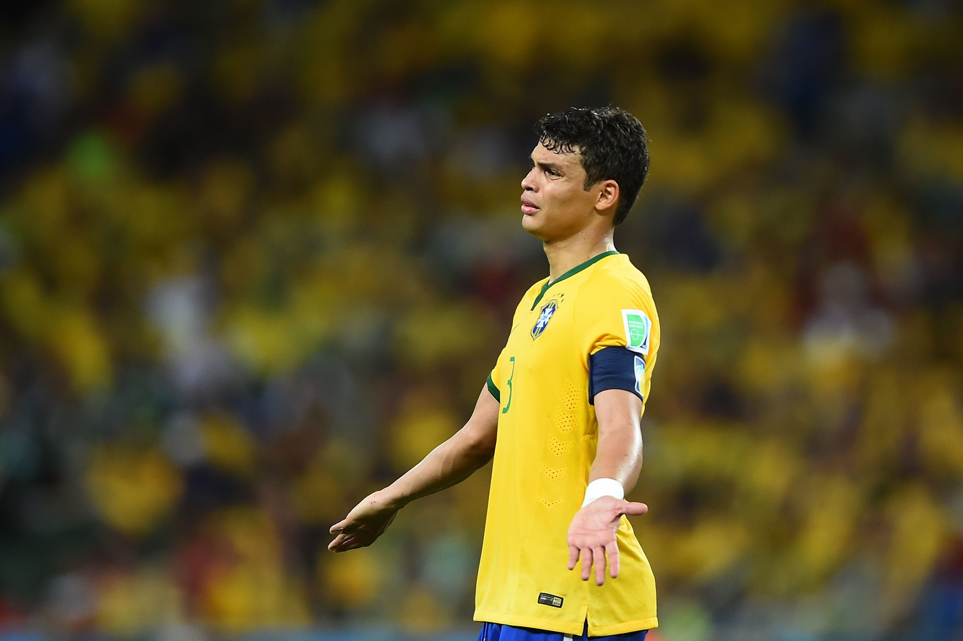 Thiago Silva não ficou feliz com o resultado da partida da última terça, 17 (Foto: Getty Images)