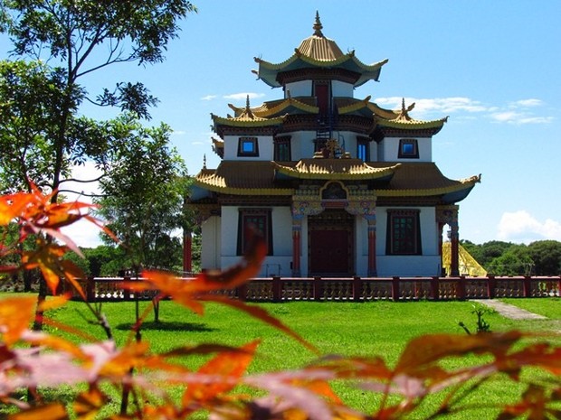 Templo budista é um dos pontos turísticos de Três Coroas (Foto: Prefeitura de Três Coroas/Divulgação)