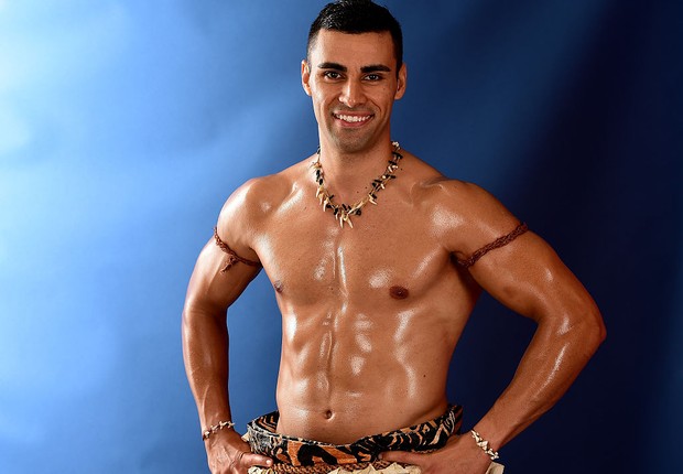 Pita Taufatofua, atleta de taekwondo de Tonga, que ficou conhecido como o "besuntado de óleo" (Foto: Harry How/Getty Images)