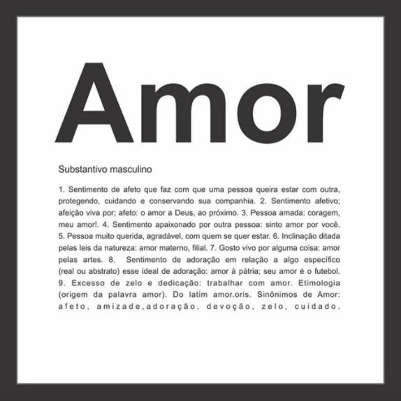 O quadro Amor possui um visual discreto (Foto: Divulgação/Amazon)