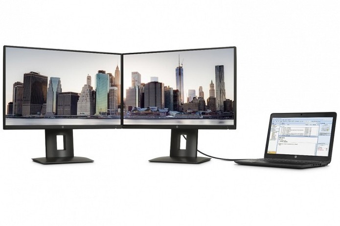 Linha de monitores da HP oferece versão com Full HD e QuadHD (Foto: Divulgação/HP)