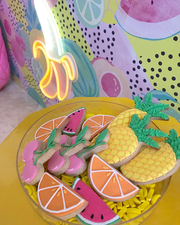 Cookies em formato de frutas (Foto: Reprodução / Instagram @DesignPlanPlay)