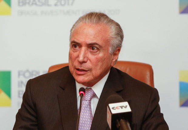 O presidente Michel Temer no Fórum de Investimentos Brasil 2017 (Foto: Marcos Correa/PR)