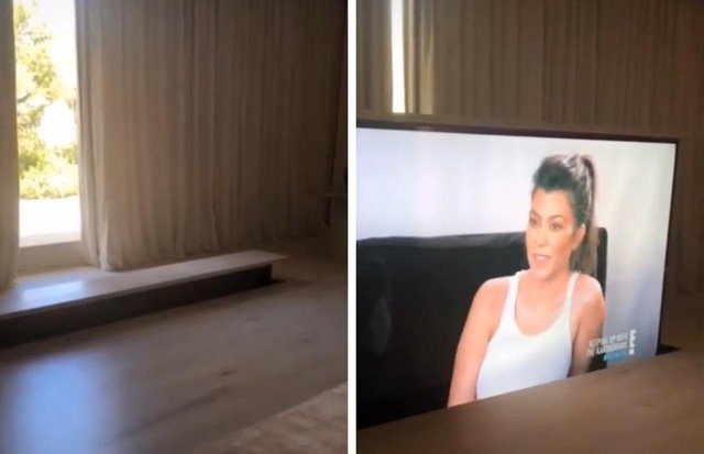 A TV da casa de Kim Kardashian (Foto: reprodução/Instagram)