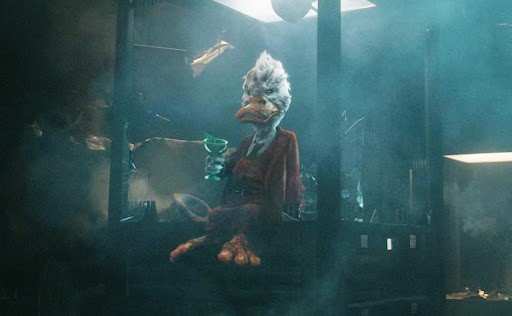 O pato alienígena Howard em participação especial na franquia Guardiões da Galáxia (Foto: Reprodução)