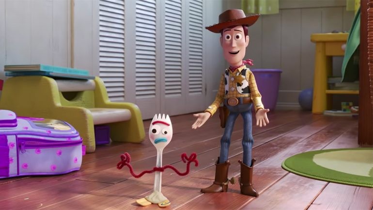 Garfinho, novo personagem de Toy Story 4, e Woody (Foto: Reprodução/Disney)