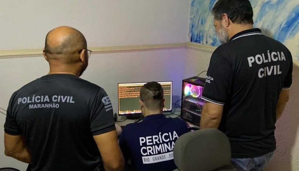Homens são presos suspeitos de ataques hackers no Maranhão e Rio Grande do Sul — Foto: Divulgação/Polícia Civil do Maranhão