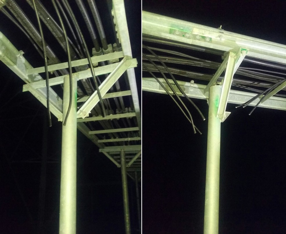 Aparelhos foram furtados das bases das torres de tramissão (Foto: Divulgação/Polícia Militar)