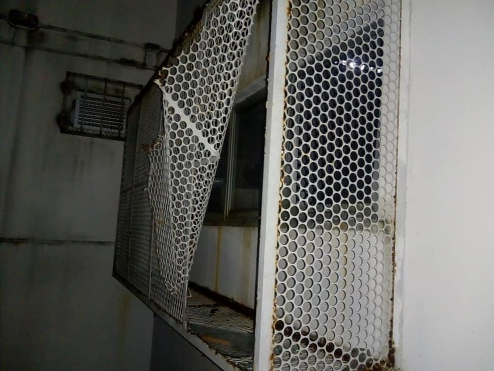 Banco do Brasil de Augusto CorrÃªa sofre tentativa de arrombamento. â Foto: DivulgaÃ§Ã£o / PolÃ­cia Civil