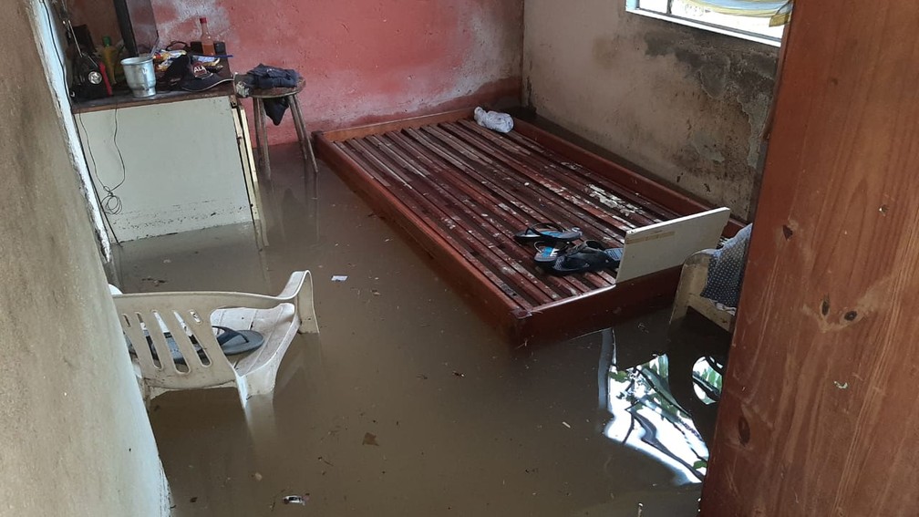 A região norte de Florianópolis foi uma das mais atingidas pelas chuvas deste domingo (27) — Foto: Divulgação/ Corpo de Bombeiros