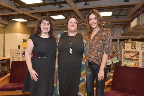 Cláudia Fusco, Carmen Maria Machado e Laura Ancona, diretora de redação de Marie Claire