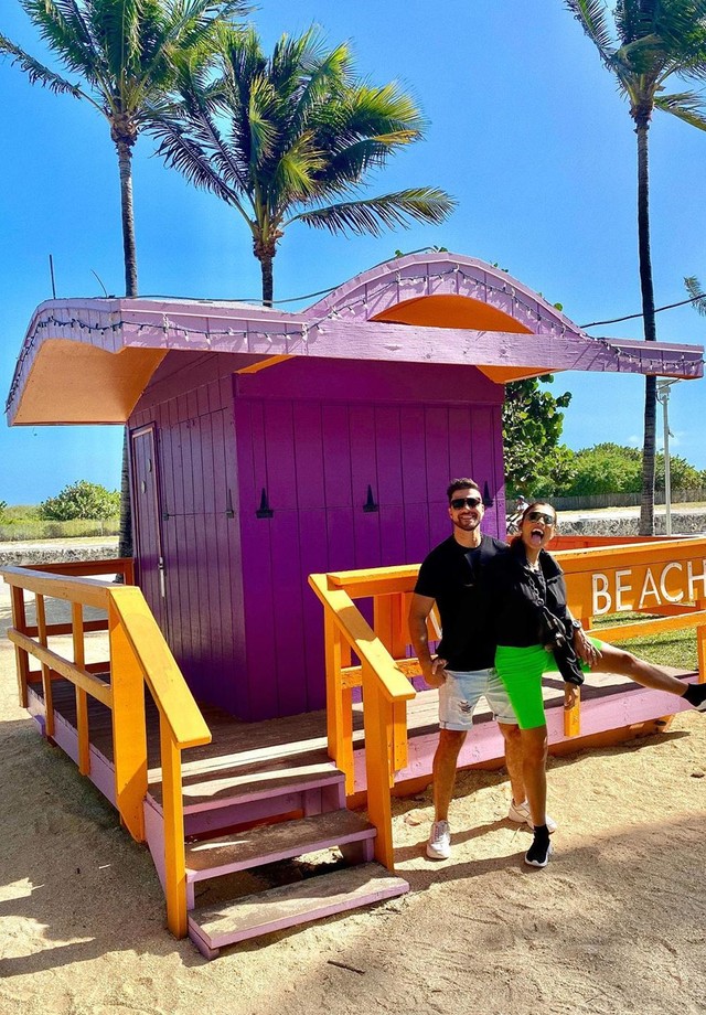 Juliana PAes e Carlos Eduardo Baptista cutem férias em Miami (Foto: Reprodução/Instagram)