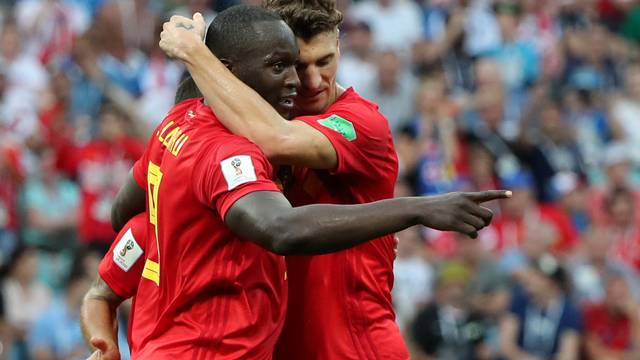 Lukaku comemora gol pela Bélgica contra o Panamá