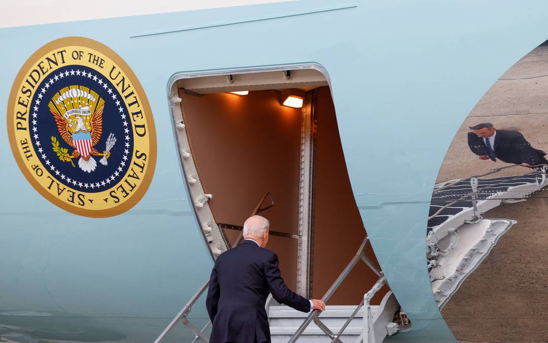 Biden embarca no avião presidencial e decola para Israel na tarde desta terça-feira (17).