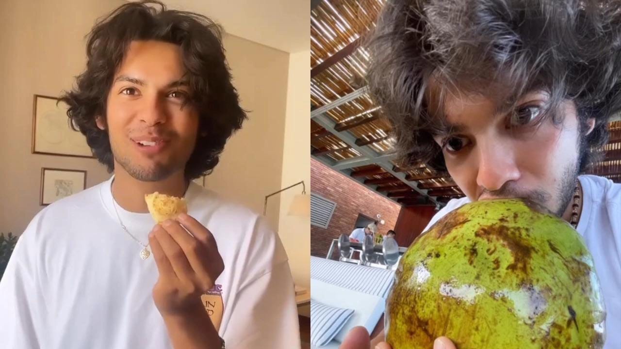 Xolo Maridueña prova comidas brasileiras em vídeos postados por Bruna Marquezine (Foto: Reprodução / Instagram)
