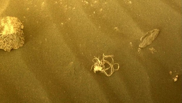 O rover Perseverance encontrou um objeto similar a um espaguete (Foto: NASA)