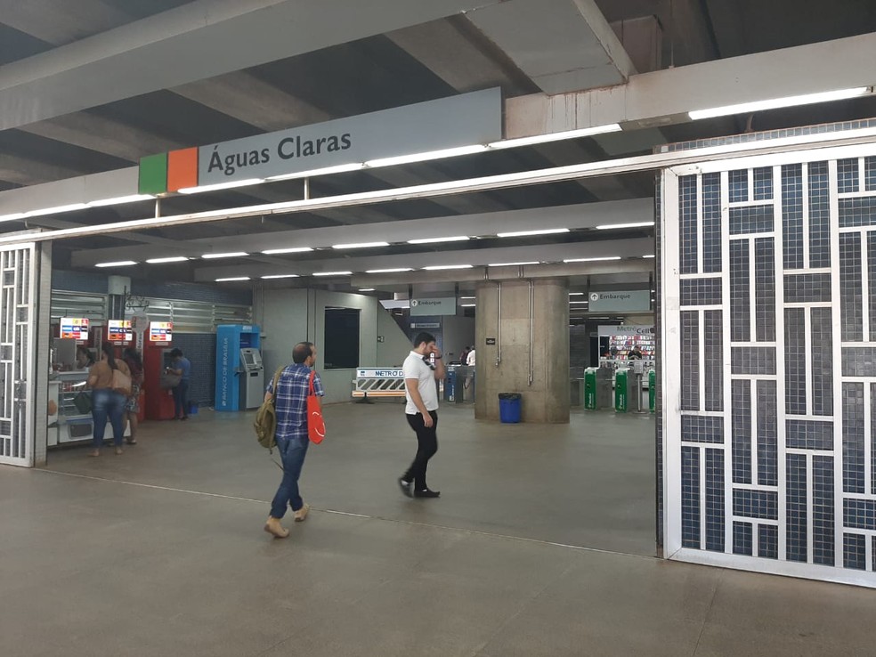 Estação de metrô em Águas Claras, no DF — Foto: Carolina Cruz/G1