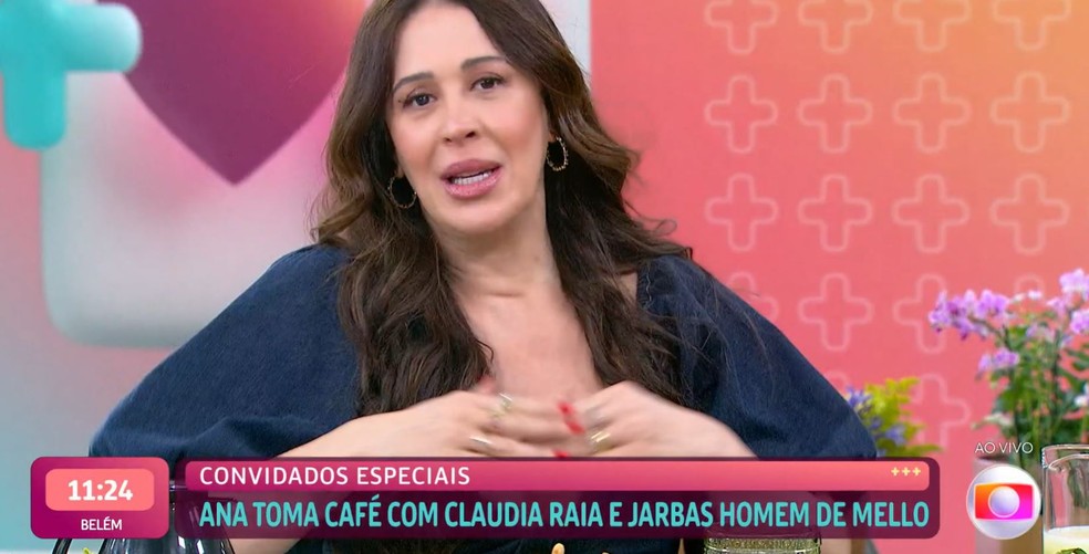 Claudia raia participa do "Mais Você" e revela sexo do terceiro filho — Foto: Reprodução/Globo
