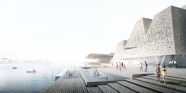 Kengo Kuma cria complexo aquático em Copenhague (Foto: Kengo Kuma and Associates, Luxigon)