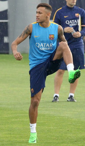 Messi e Neymar treino Barcelona (Foto: EFE/ Toni Garriga)