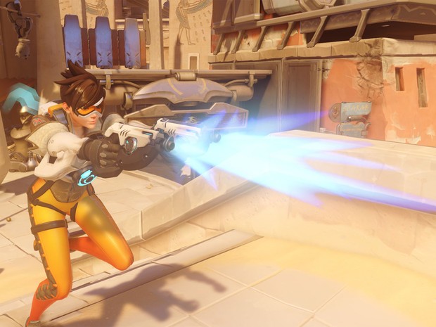 A personagem Tracer, do game 'Overwatch', da Blizzard (Foto: Divulgação)